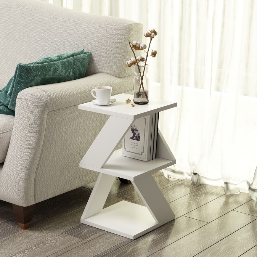 Zijtafel ALBENI 50x30 cm wit