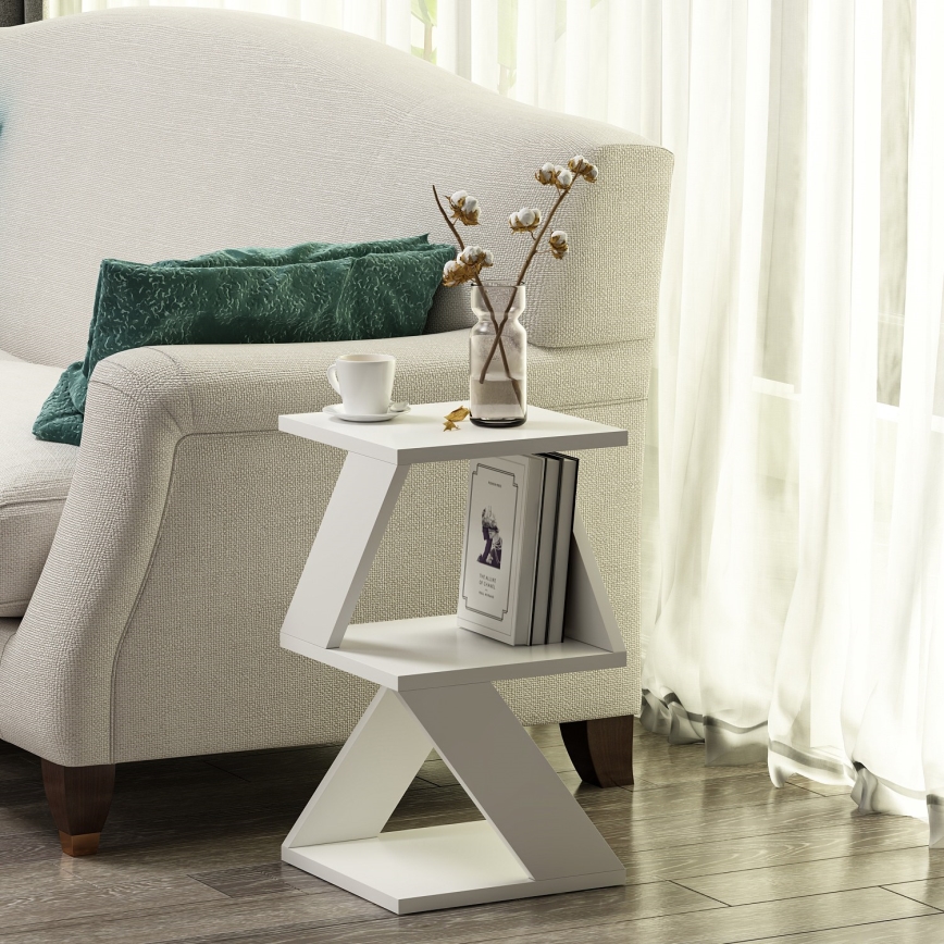 Zijtafel ALBENI 50x30 cm wit