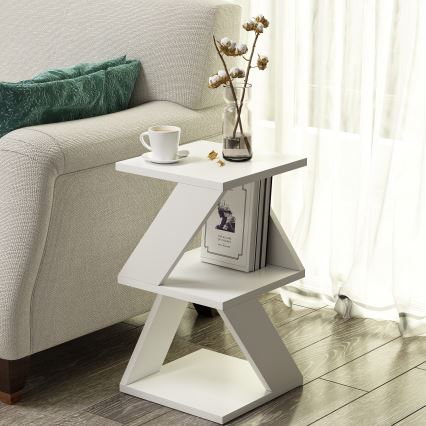 Zijtafel ALBENI 50x30 cm wit