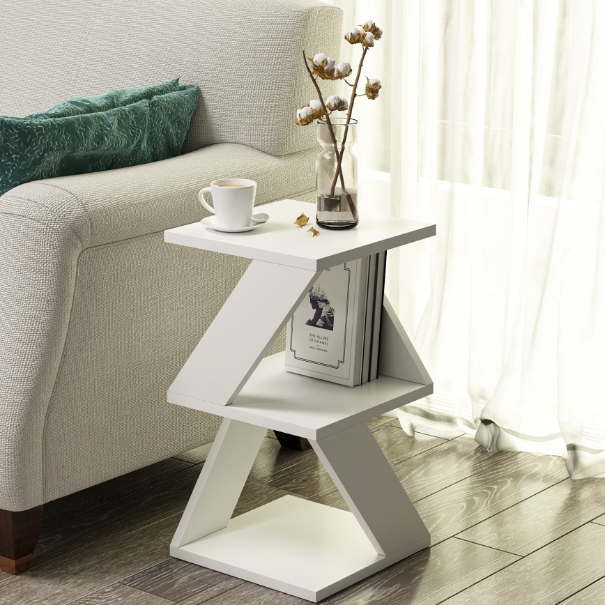 Zijtafel ALBENI 50x30 cm wit