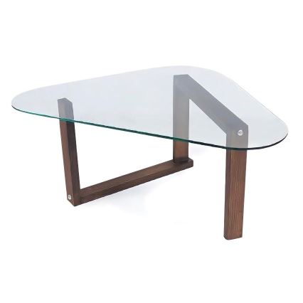 Zijtafel CAM 41x96 cm bruin/doorzichtig