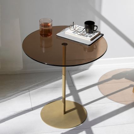 Zijtafel CHILL 50x50 cm goud/brons