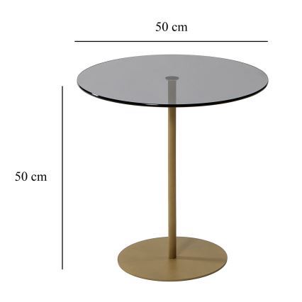 Zijtafel CHILL 50x50 cm goud/zwart