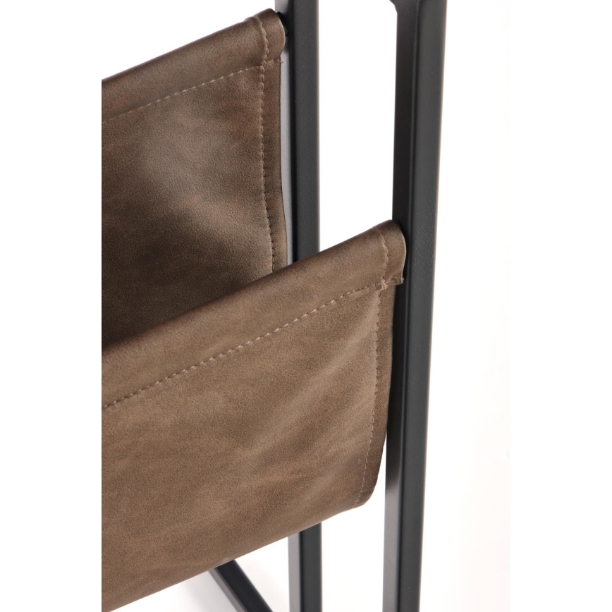 Zijtafel COMPACT 65x47 cm zwart/bruin