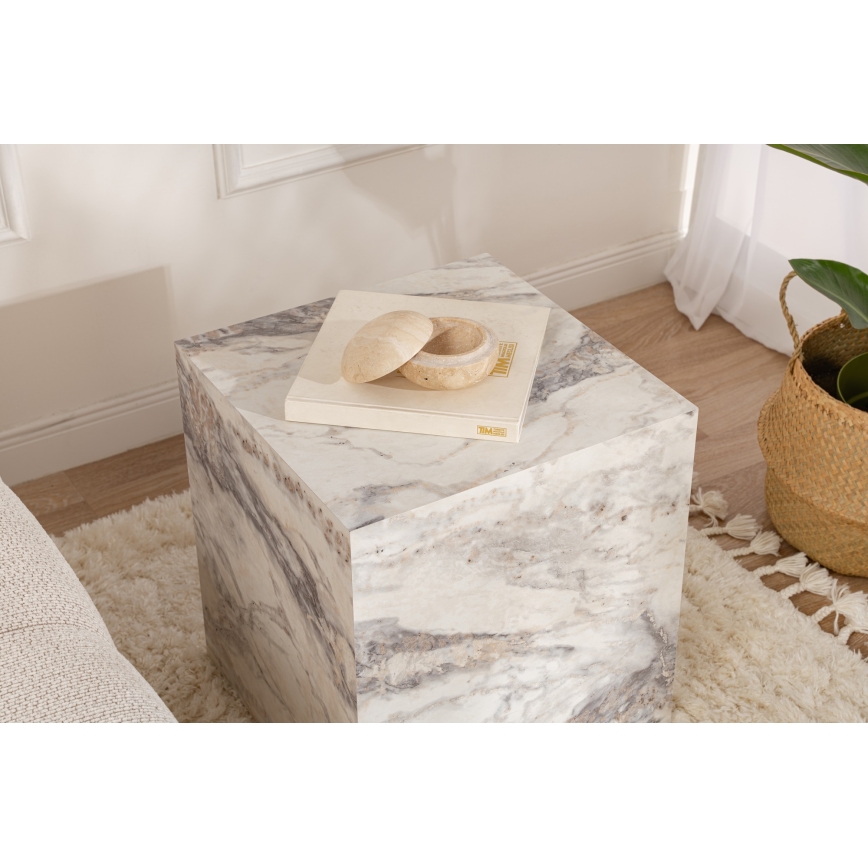 Zijtafel KUP 50x45 cm marmeren decor