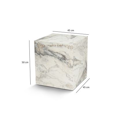 Zijtafel KUP 50x45 cm marmeren decor