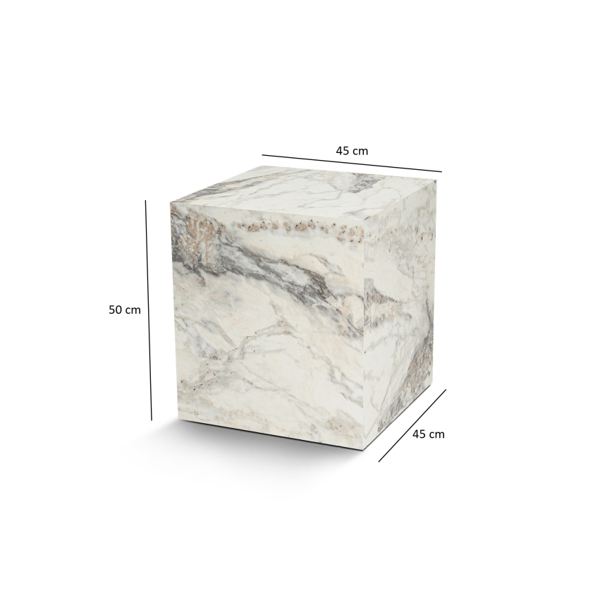 Zijtafel KUP 50x45 cm marmeren decor