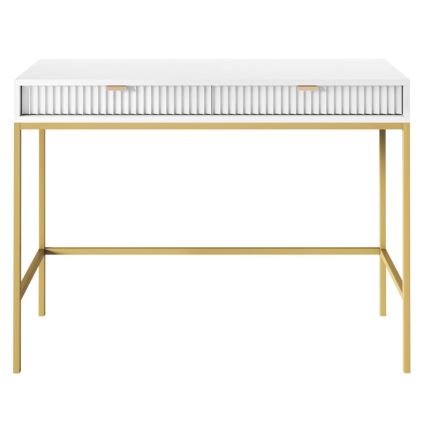 Zijtafel NOVA 77x104 cm wit/goud