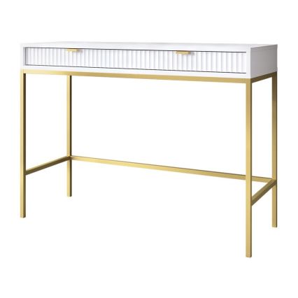 Zijtafel NOVA 77x104 cm wit/goud