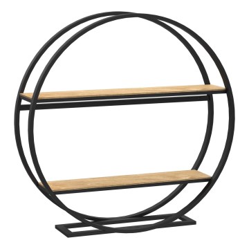 Zijtafel SHELF diameter 62,5 cm eiken
