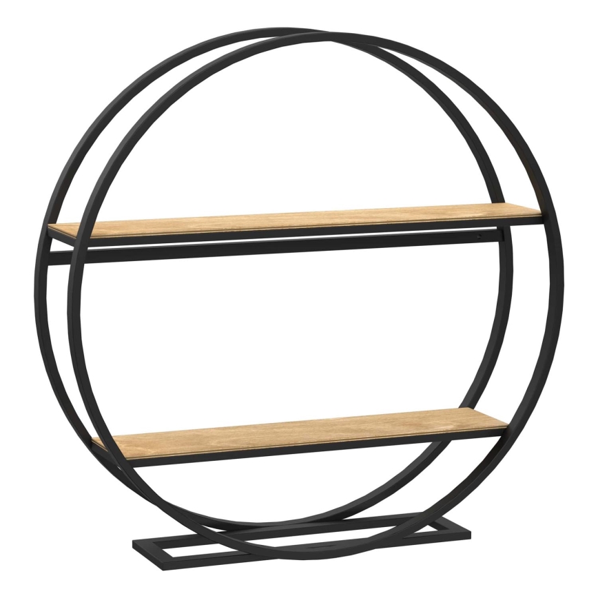 Zijtafel SHELF diameter 62,5 cm eiken