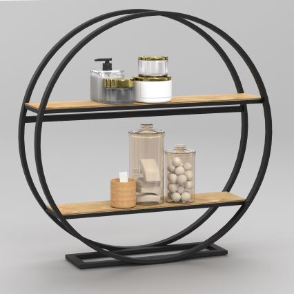 Zijtafel SHELF diameter 62,5 cm eiken