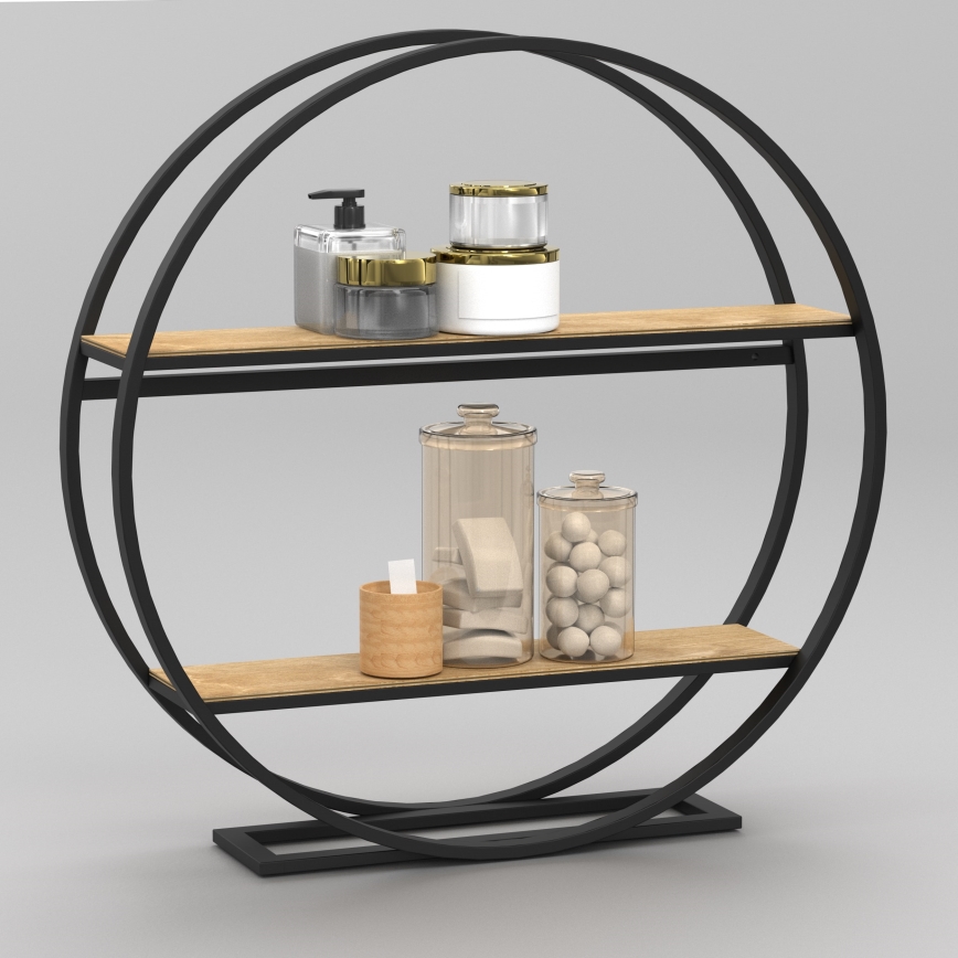 Zijtafel SHELF diameter 62,5 cm eiken