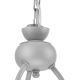 Zilveren Hanglamp aan ketting RETRO II 3x E27 / 60W / 230V