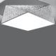 Zilveren plafondlamp HEXA 3x E27 / 60W / 230V