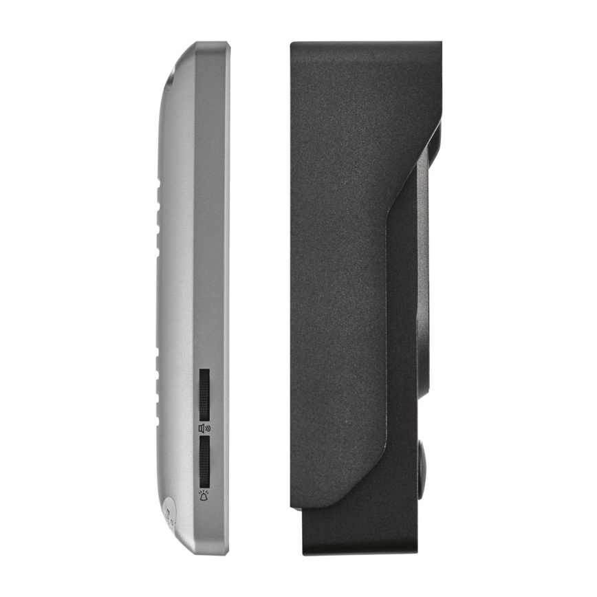 Zilveren video deurbel 14,5 V IP44