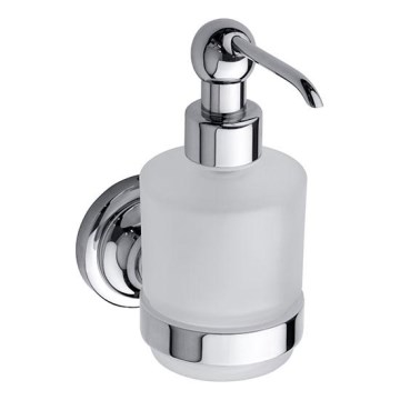 Zilveren zeepdispenser 7,5 x 15 cm