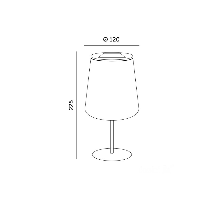 Zonne-LED-tafellamp LUVETRA LED/1xAA 4000K IP44 200 mAh wit