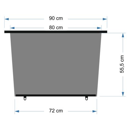 Zonnescherm voor de achterruit van een auto 90 cm zwart