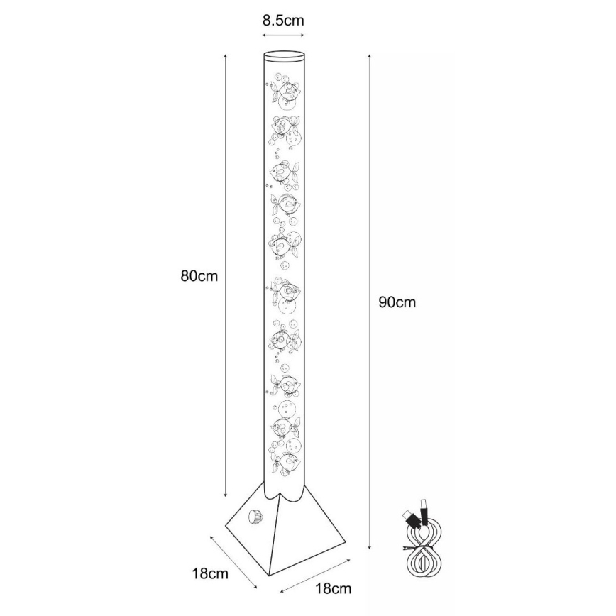 Zuma Line - LED RGB Vloerlamp LED/3,6W/5V