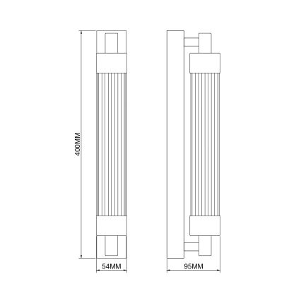 Zuma Line - applique murale LED/8W/230V noire