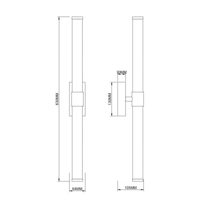 Zuma Line - LED wandlamp LED/12W/230V messing