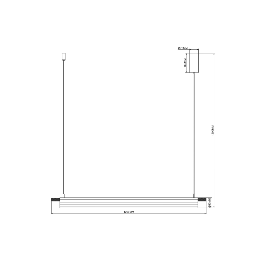 Zuma Line - LED-hanglamp met kabel LED/14W/230V goudkleurig