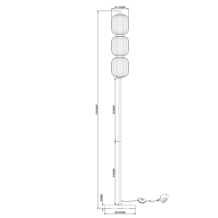 Zuma Line - Lampadaire LED/20W/230V doré