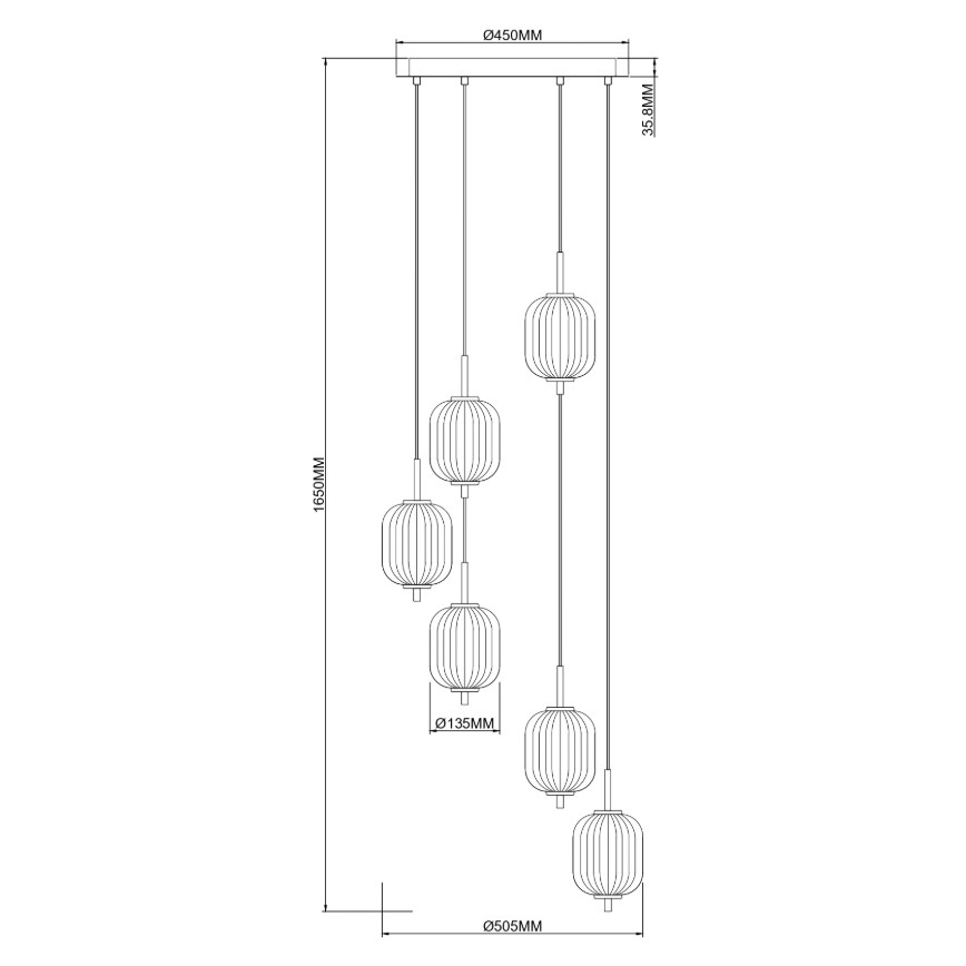 Zuma Line - LED-kroonluchter aan kabel LED/34W/230V Ø 50,5 cm goud