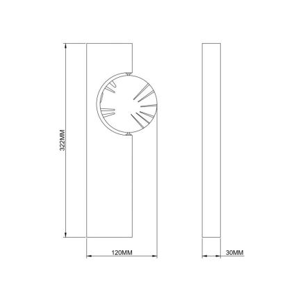 Zuma Line - LED-wandlamp LED/3W/230V zwart/goud