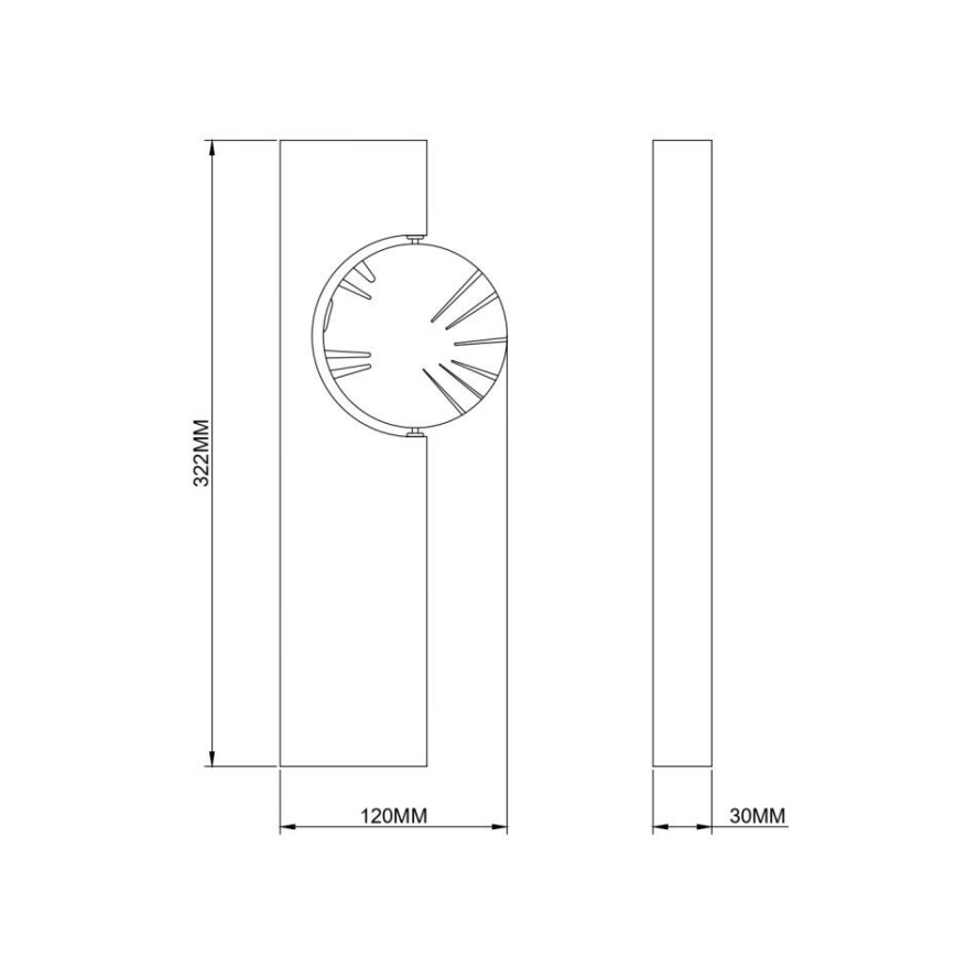 Zuma Line - LED-wandlamp LED/3W/230V zwart/goud
