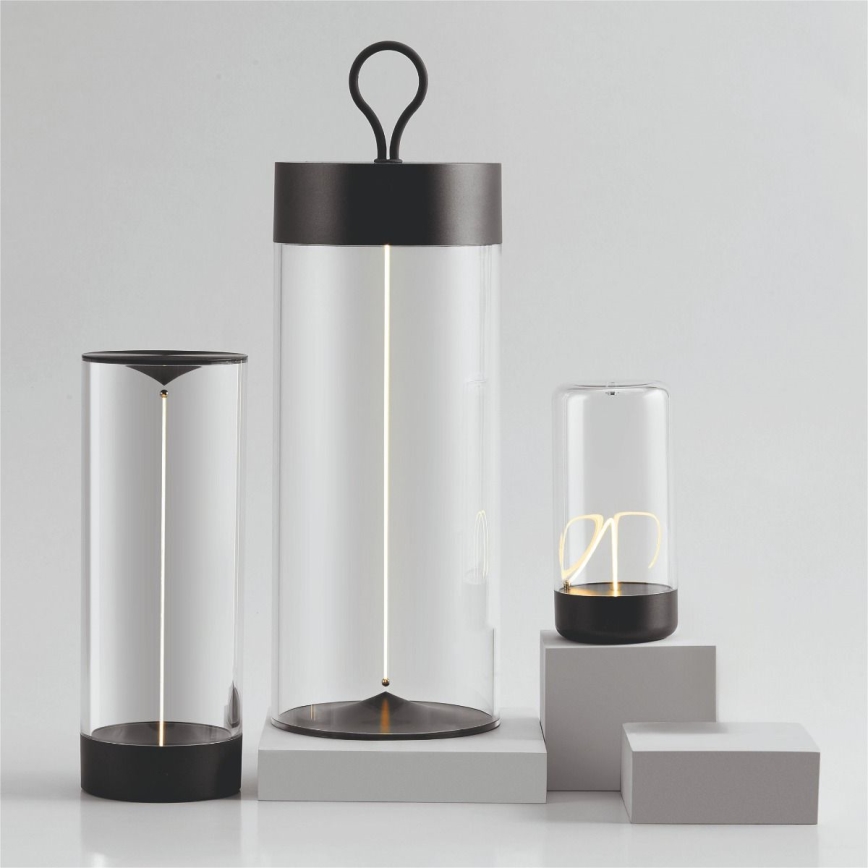 Zuma Line - Lampe de table à intensité variable rechargeable LED/0,5W/230V noir IP54