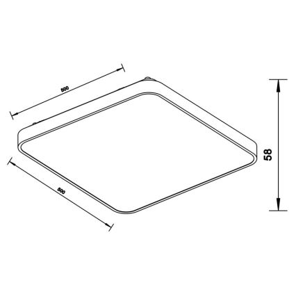 Zuma Line - LED Plafondlamp LED/60W/230V glanzend chroom