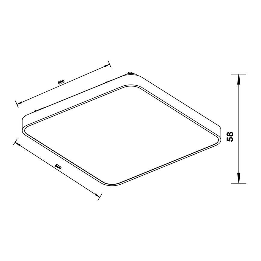 Zuma Line - LED Plafondlamp LED/60W/230V glanzend chroom