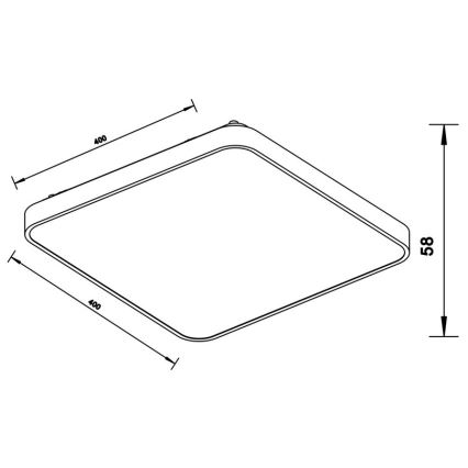 Zuma Line - Plafonnier LED/40W/230V chrome brillant