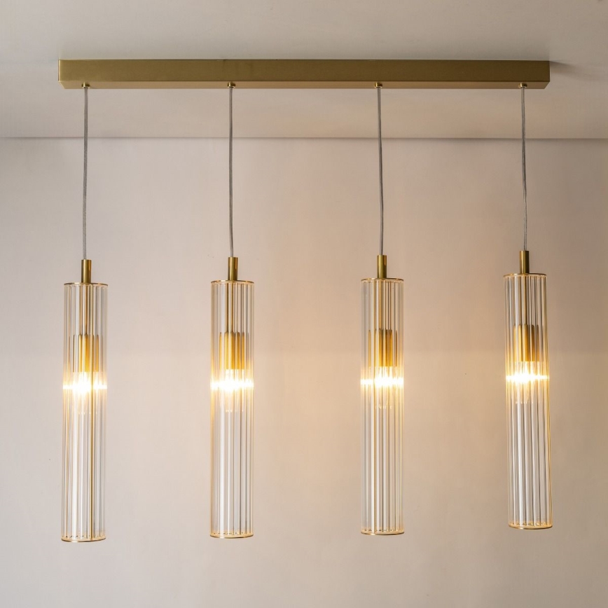 Zuma Line - Suspension sur câble 4xE14/7W/230V dorée
