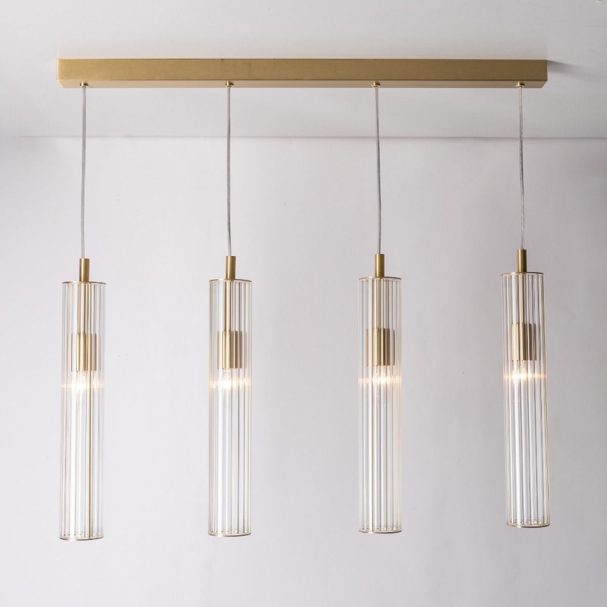 Zuma Line - Suspension sur câble 4xE14/7W/230V dorée