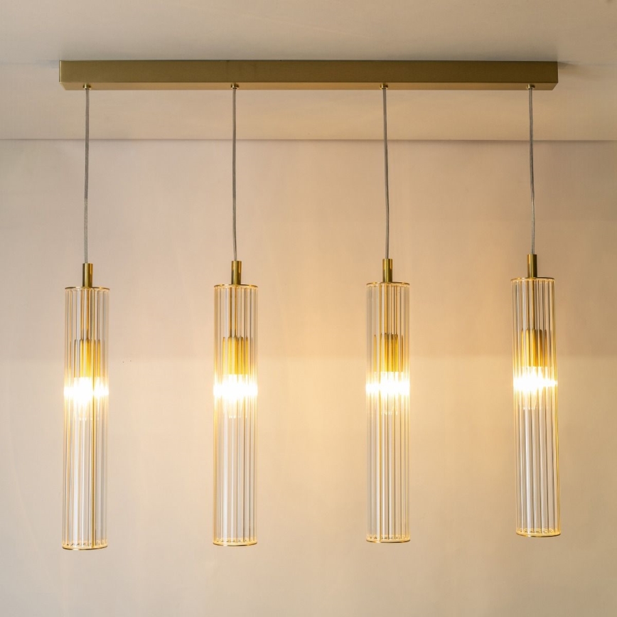 Zuma Line - Suspension sur câble 4xE14/7W/230V dorée