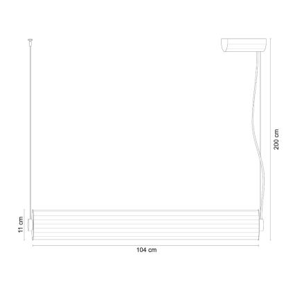 Zuma Line - Suspension LED dimmable sur câble LED/39W/230V 2700-6500K dorée + télécommande