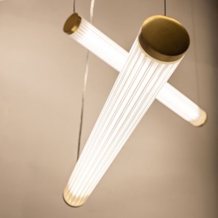 Zuma Line - dimbare LED-hanglamp aan kabel LED/64W/230V 2700-6500K goud + afstandsbediening