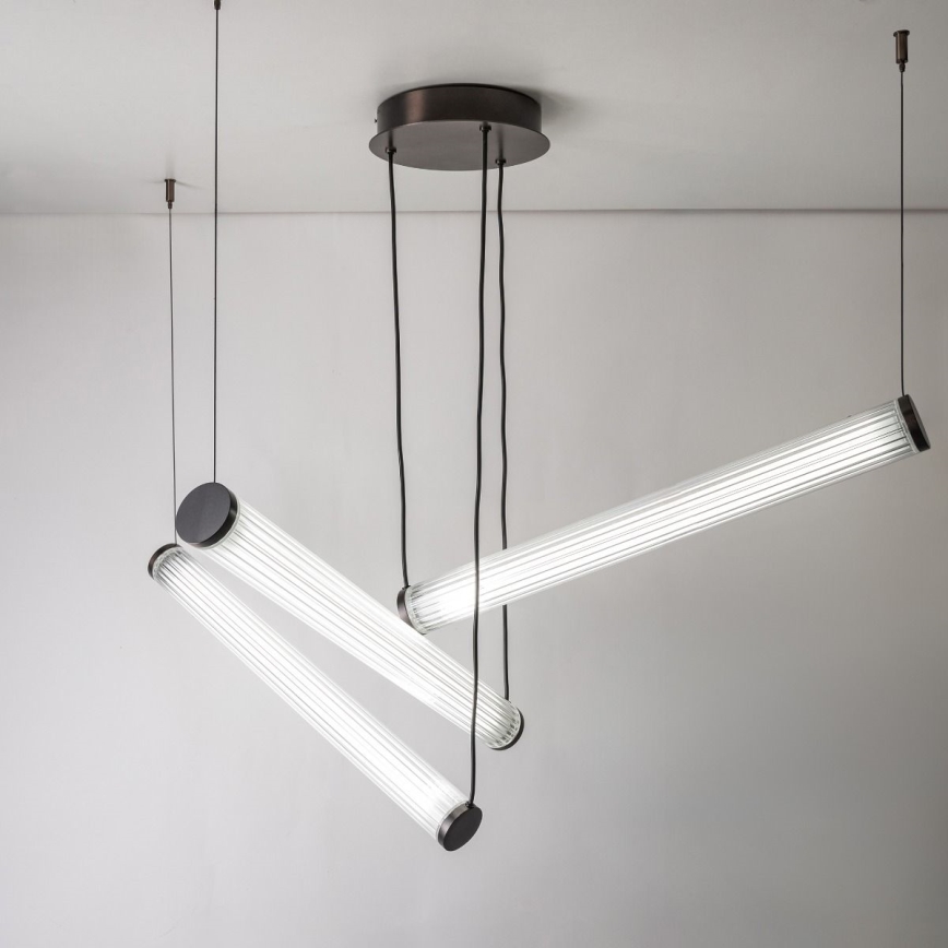 Zuma Line – Suspension LED dimmable sur câble, 64 W (230 V), 2700–6500 K, noire, avec télécommande