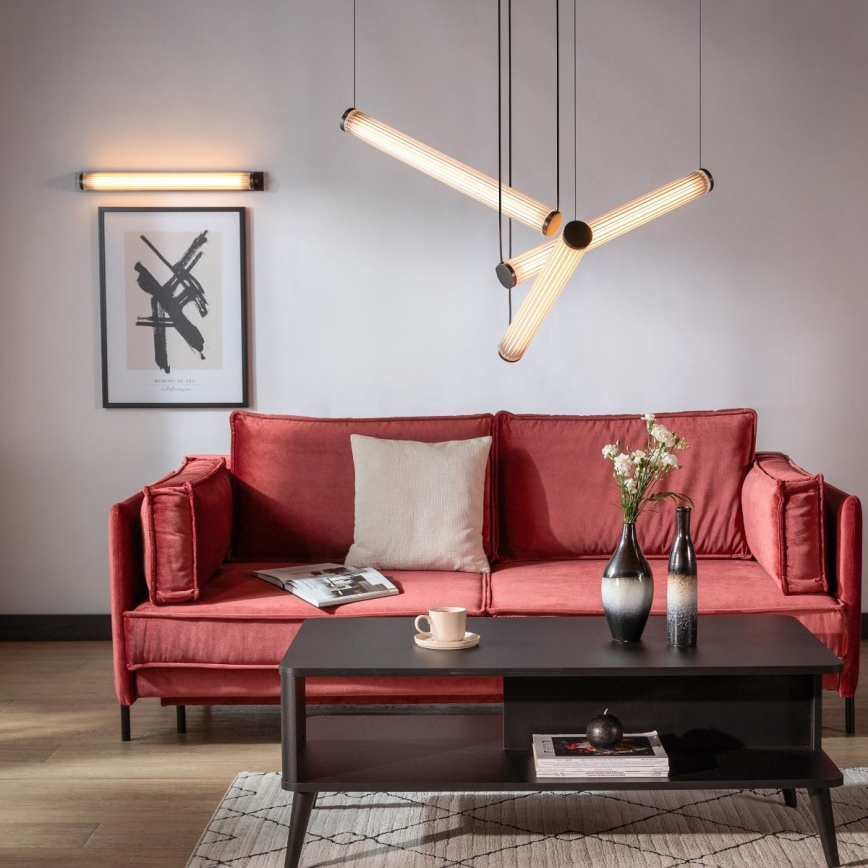 Zuma Line – Suspension LED dimmable sur câble, 64 W (230 V), 2700–6500 K, noire, avec télécommande