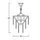 Zuma Line - Kristallen Hanglamp aan een koord 4xE14/40W/230V
