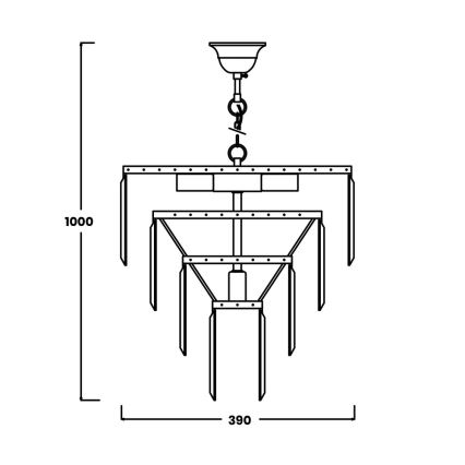 Zuma Line - Suspension filaire en cristal 5xE14/40W/230V