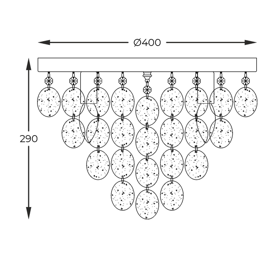 Zuma Line - Bevestigde hanglamp 5xE14/40W/230V glanzend chroom