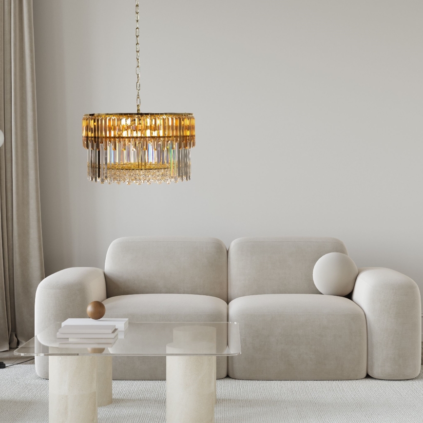 Zuma Line - Suspension chaîne 16xE14/40W/230V d. 60 cm doré