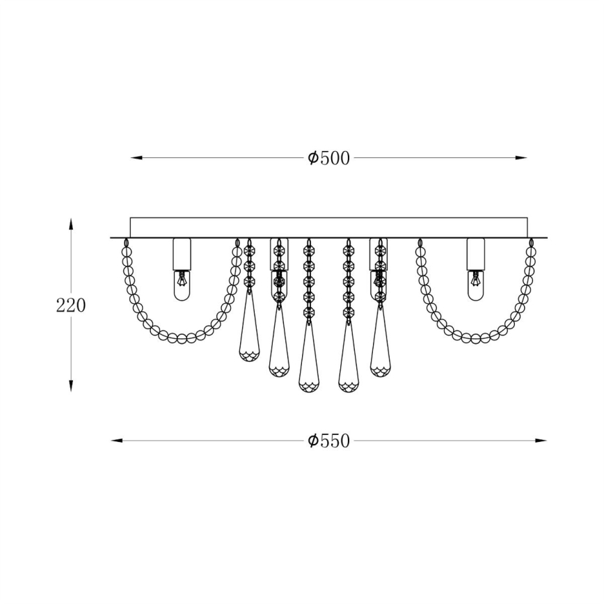 Zuma Line - Plafonnier 8xG9/25W/230V d. 55 cm chrome brillant