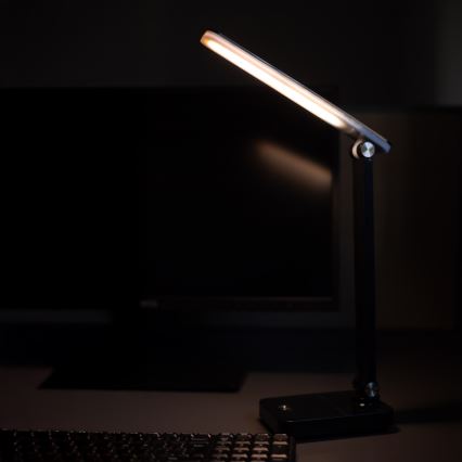 Zuma Line - LED Oplaadbare bureaulamp LED/8W/1200 mAh 3000/4500/6000K CRI 90 zwart