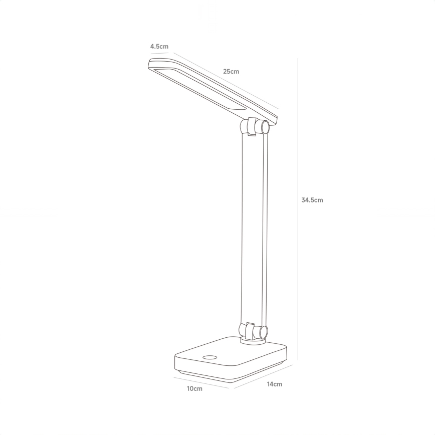 Zuma Line - Lampe de table rechargeable LED/8W/1200 mAh 3000/4500/6000K blanc