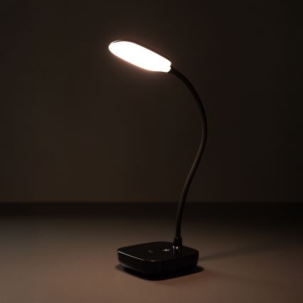 Zuma Line - LED Oplaadbaar tafellamp LED/7W/1200 mAh 3000/4500/6000K zwart